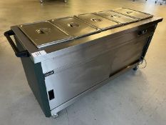 Lincat P6B5 Mobile Stainless Steel Bain Marie Hot Cupboard 230V, 1800 x 670 x 920mm