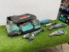 Makita Tool Kit Comprising, Impact Driver, 2no. Torch, Reciprocating Saw, Vacuum & Drywall Screw Gun