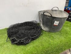Safety Netting & Plastic Bucket as Lotted