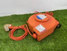 Green Brook Wall Mounted 15m 240v Extension Reel, Please Note: Socket Damaged