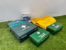 4no. First aid Kits, 3M 6000 Dust Mask & Endurance XL Wet Weather Trousers