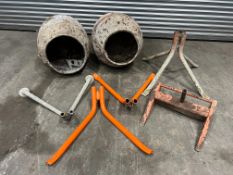 Cement Mixer Components Comprising; 2no. Bowls & Various Legs
