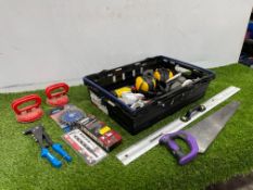 Quantity of Various Tools & Sundries as Lotted, Please Note: Create Not Included
