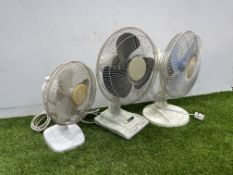 3no. Various Desk Fans as Lotted