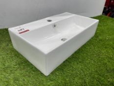 White Ceramic Single Tap Sink