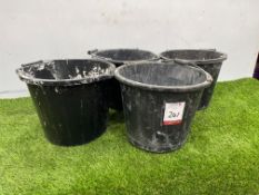 4no. Plastic Buckets as Lotted