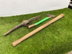 Wooden Handle Pick & Axe as Lotted