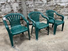3no. Plastic Garden Chairs as Lotted