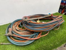 Oxyacetylene Welding Torch, 3no. Regulator Valves & Gas Hose as Lotted