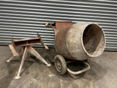 Belle Cement Mixer, 240V, Complete With Legs. Please Note: There is NO VAT on the Hammer Price of
