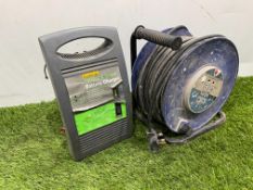 Halfords 1800cc,Diesel Battery Charger & 50m 4 Gang Extension Reel