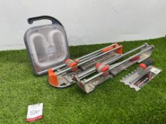 2no. Tile Cutters, 240v Site Light & Adhesive Trowel