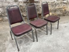3no. Metal Framed Letharret Chairs as Lotted