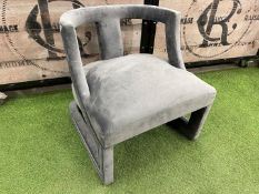 Timber Frame Velvet Upholstered Chair 670 x 690 x 680mm