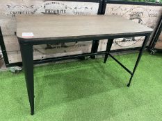 Steel Frame Timber Top Office Table 1200 x 600 x 670mm