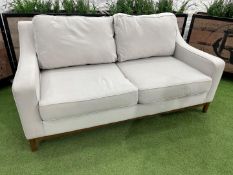 Timber Frame Fabric Upholstered 2-Seat Sofa 1910 x 1000 x 970mm, Please Note: Sofa Is Not Attached