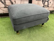 Timber Frame Fabric Upholstered Mobile Footstool 750 x 610 x 410mm
