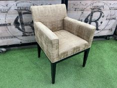 Timber Frame Fabric Upholstered Armchair 530 x 640 x 840mm