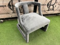 Timber Frame Velvet Upholstered Chair 670 x 690 x 680mm