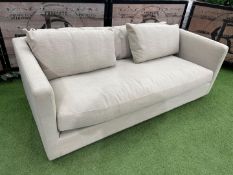 Chrome Frame Fabric Upholstered 2-Seat Sofa 1880 x 970 x 800mm