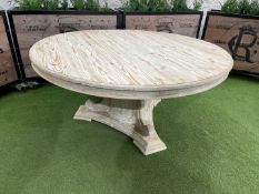 Timber Frame & Top Circular Dining Table 1580 x 780mm