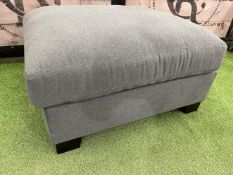 Timber Frame Fabric Upholstered Storge Compartment Footstool 880 x 770 x 450mm