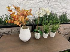 4no. Imitation Table Top Plants With Pots Styles & Sizes Vary