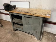 Sealey Metal Framed Workbench, Vice & Contents as Lotted, Approximately 1380 x 860 x 530mm, Please