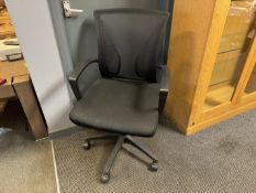 Black Fabric Office Chair as Lotted