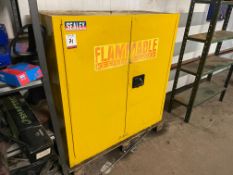 Sealey Flammable Cupboard & Contents as Lotted, Approximately 1100 x 1100 x 450mm