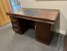 Hardwood Office Desk Approximately 1400 x 770 x 700mm
