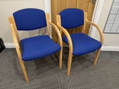 2no. Wooden Framed Office Chairs as Lotted