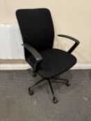Black Fabric Office Chair as Lotted