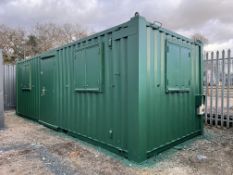 Steel Anti-Vandal Site Office Container, Green, 24 x 9ft, Contents Included, Lockable, Collection