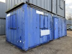 Steel Anti-Vandal Site Office Container, Blue, 24 x 10ft, Contents Included, Collection Deadline