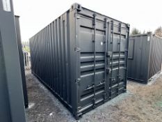 Steel Shipping Container, 20 x 8ft, Charcoal, Watertight, Collection Deadline 16:00 - 06 February