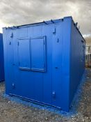 Steel Anti-Vandal Site Office Container, Blue, 20 x 8ft, Contents Included, Lockable, Collection