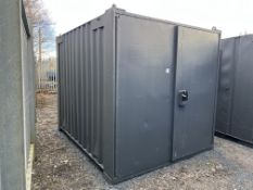 Steel Anti-Vandal Site Storage Container, Charcoal, 12 x 8ft, Contents NOT Included, Collection