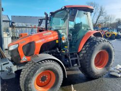 Unreserved Online Auction - Salvage 2019 Kubota M5091 Tractor with 2019 Trimax Pegasus 493 Rotary Mower