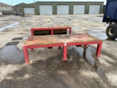 Pair of Heavy Duty Platforms with Fork Slots, 2500 x 1050 x 600mm
