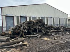 Quantity of Unprocessed Firewood to 2no. Stacks. No loading assistance available, lots located on