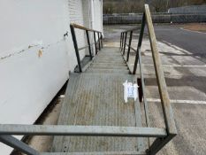 Steel Stair Unit - 5 Metres in Length with 17 Steps. 800 mm Wide. Platform 1300 x 1100 mm Complete