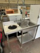 Commercial Stainless Steel Sink with Taps and Hose - 1200 x 660 x 900 mm. Please Note: There is NO