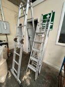 3no. Aluminium Adjustable Ladders. Please Note: There is NO VAT on the Hammer Price of this Lot.