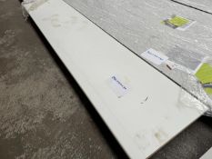 White Laminated Worktop - 2950 x 600 x 40 mm. Please Note: There is NO VAT on the Hammer Price of