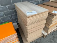 42no. Laminated Chipboard Sheets - 570 x 1170 x 25 mm. Colours May Vary. Please Note: There is NO