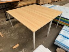 2no. Unused Metalliform Fully Welded School/Office Tables with Durable Light Oak Finish - 600 x 1200