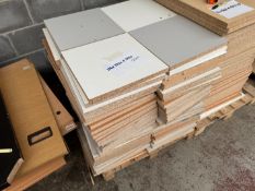116no. Laminated Chipboard Sheets - 385 x 395 x 25 mm. Please Note: There is NO VAT on the Hammer