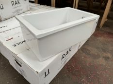 Rak Ceramics Labsink3 White Ceramic Laboratory Sink. Please Note: There is NO VAT on the Hammer