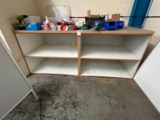 Larged Shelved Work Bench 2300 x 920 x 970 mm with Bench Vice. Please Note: Other Contents on